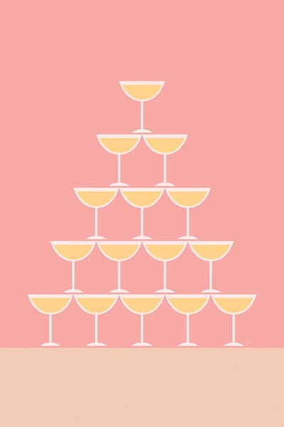 Pink Champagne Tower