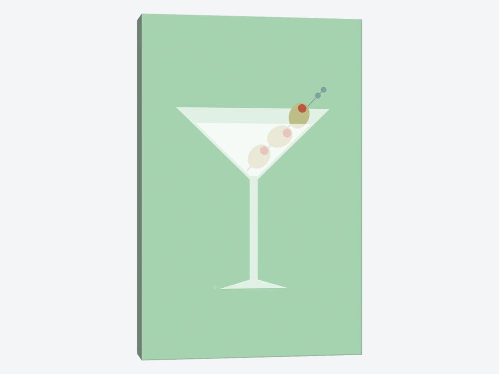 Mint Green Martini by Lyman Creative Co. 1-piece Canvas Art Print