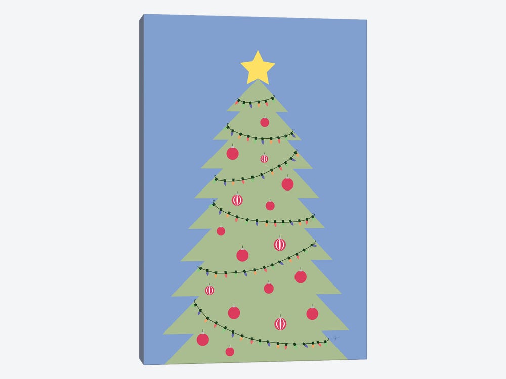 Merry Christmas Tree by Lyman Creative Co. 1-piece Canvas Art
