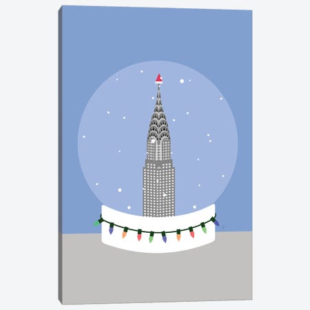 NYC Christmas Snow Globe Canvas Print #ELY155} by Lyman Creative Co. Canvas Print