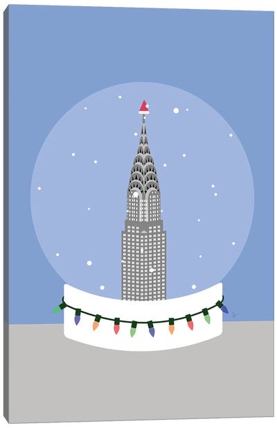 NYC Christmas Snow Globe Canvas Art Print - Lyman Creative Co