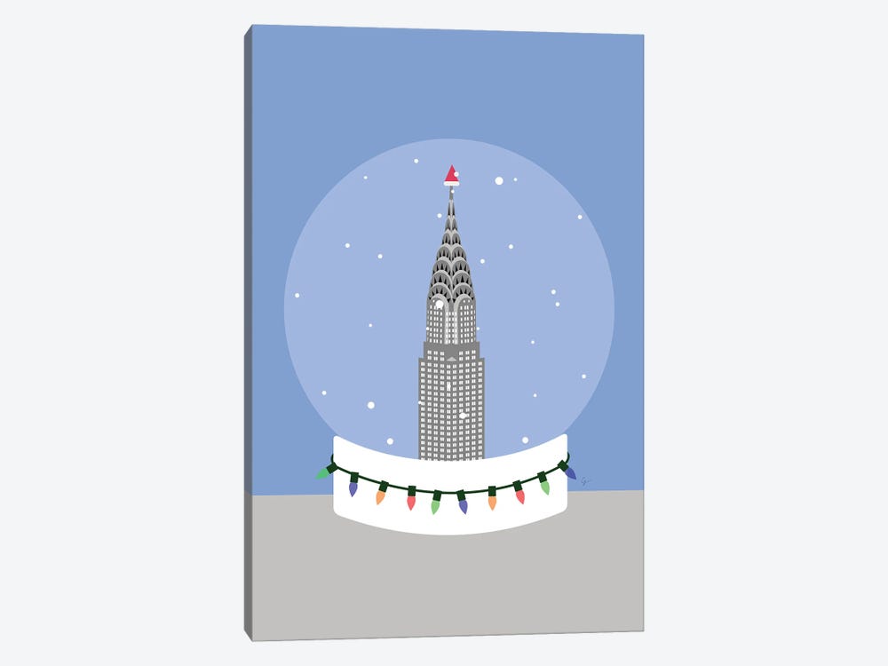 NYC Christmas Snow Globe by Lyman Creative Co. 1-piece Canvas Print