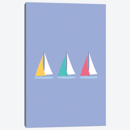 Colorful Summer Sailboats Canvas Print #ELY156} by Lyman Creative Co. Art Print