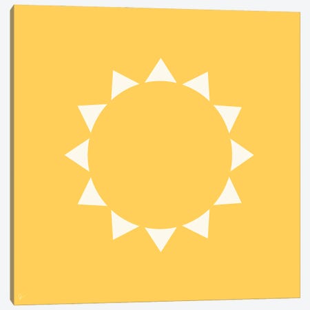 Yellow Sun Canvas Print #ELY166} by Lyman Creative Co. Canvas Artwork