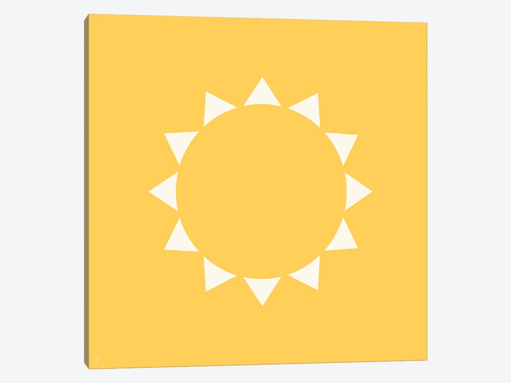Yellow Sun by Lyman Creative Co. 1-piece Canvas Print