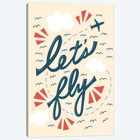 Let's Fly Canvas Print #ELY177} by Lyman Creative Co. Art Print