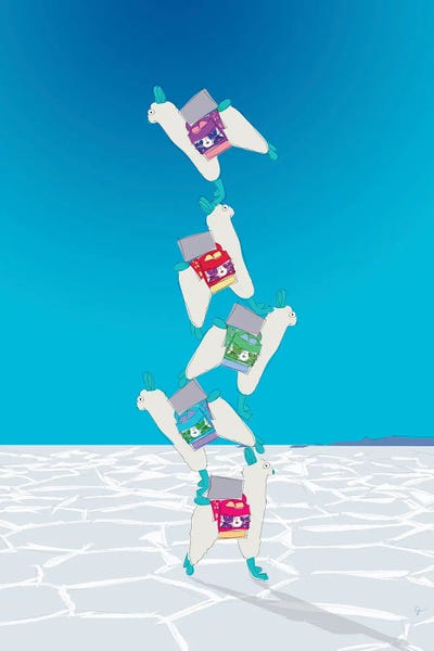 Llamas: Stacking Llamas on Salar de Uyuni, Bolivia by Lyman Creative Co.