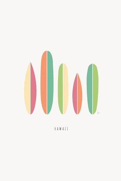 Hawaii Surfboards by Lyman Creative Co. acrylic art print