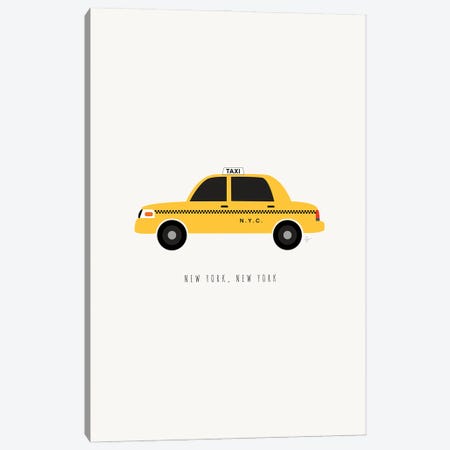 NYC Taxi Canvas Print #ELY190} by Lyman Creative Co. Canvas Art