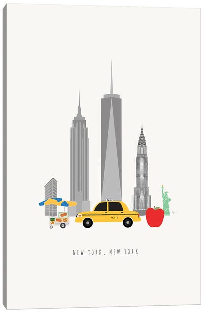 NYC Skyline Canvas Art Print - Lyman Creative Co