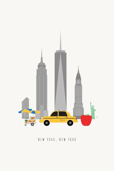 New York City Skylines: NYC Skyline by Lyman Creative Co.