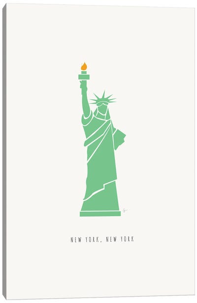 NYC Statue Of Liberty Canvas Art Print - Statue of Liberty Art