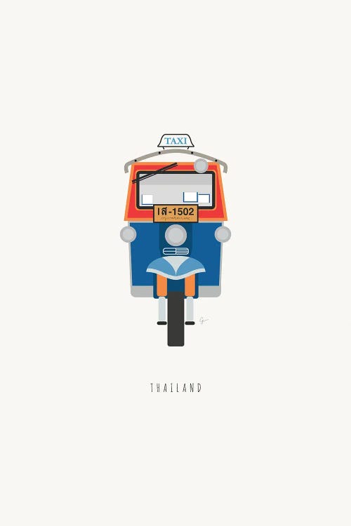Thailand Tuk Tuk by Lyman Creative Co. wall art