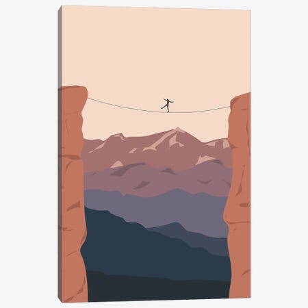 Balancing In The Mountains At Sunset Canvas Print #ELY1} by Lyman Creative Co. Art Print