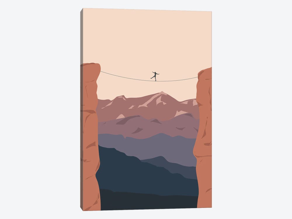 Balancing In The Mountains At Sunset by Lyman Creative Co. 1-piece Art Print