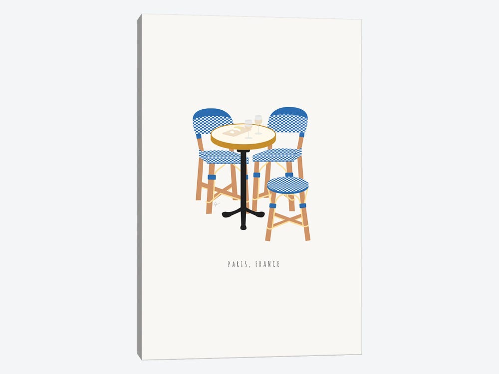 Paris Cafe Chairs by Lyman Creative Co. 1-piece Art Print
