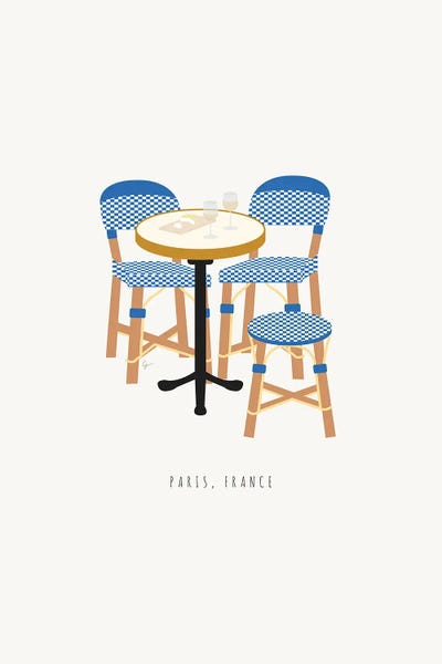 Paris Typography: Paris Cafe Chairs by Lyman Creative Co.