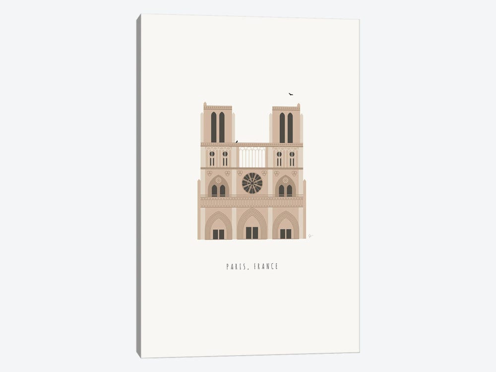 Paris, France Cathedral by Lyman Creative Co. 1-piece Canvas Artwork