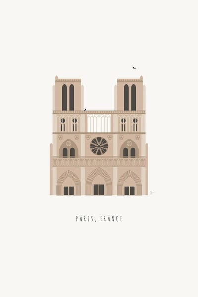 Paris Typography: Paris, France Cathedral by Lyman Creative Co.