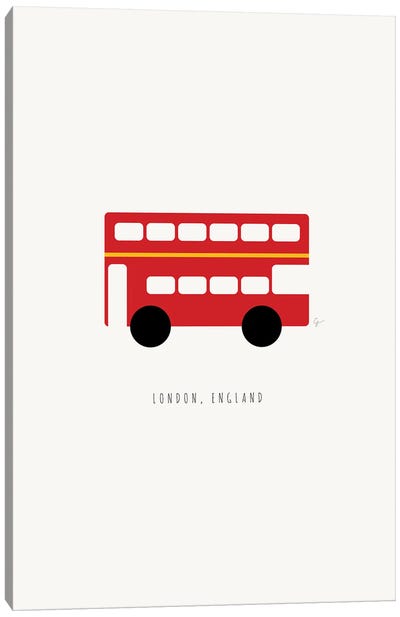 London Red Bus Canvas Art Print - Lyman Creative Co