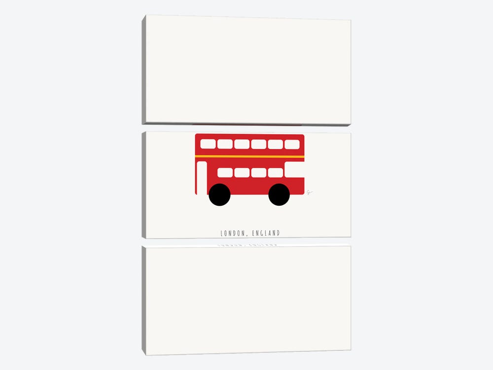 London Red Bus by Lyman Creative Co. 3-piece Art Print