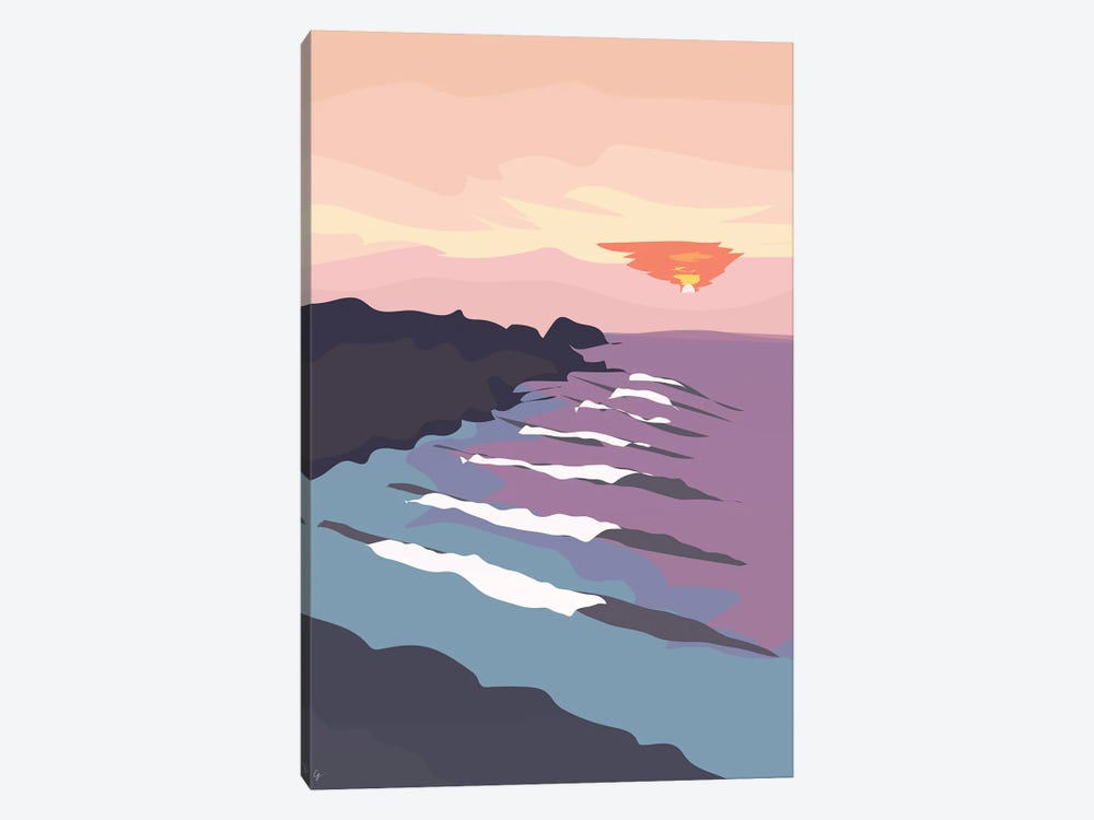 Chicama, Peru Ocean Waves At Sunset by Lyman Creative Co. 1-piece Canvas Art