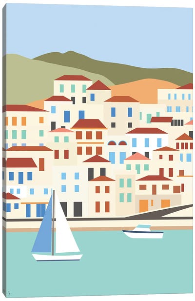 Batsi, Andros, Greece Canvas Art Print - Lyman Creative Co
