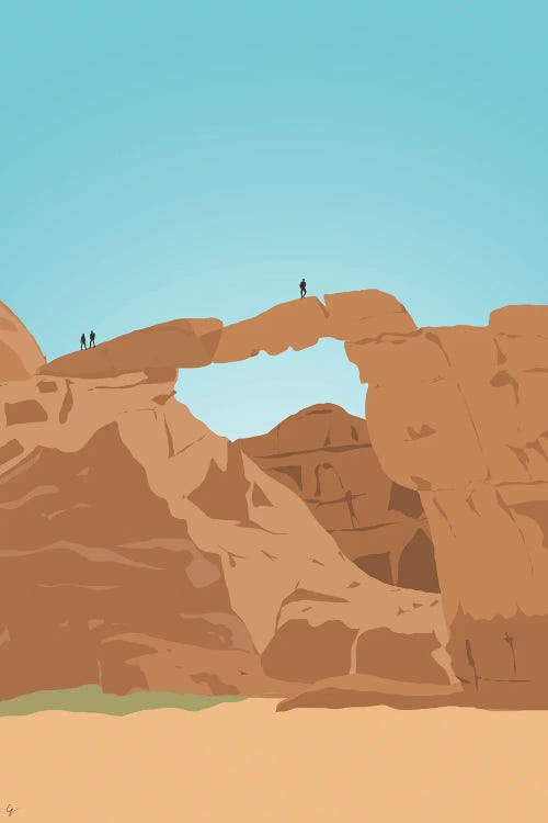 Burdah Rock Bridge, Wadi Rum Desert by Lyman Creative Co. wall art