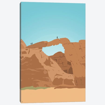 Burdah Rock Bridge, Wadi Rum Desert Canvas Print #ELY220} by Lyman Creative Co. Canvas Art