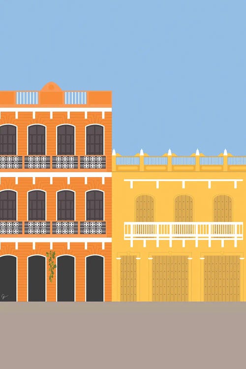 Colorful Buildings In Getsemani, Colombia