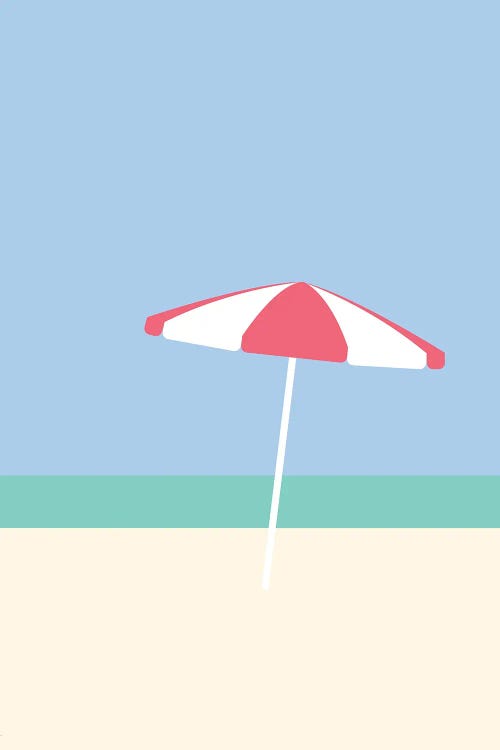 Umbrella On Playa Blanco | Cartagena, Colombia by Lyman Creative Co. wall art