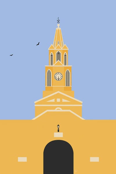 Columbia: Clock Tower, Cartagena, Colombia by Lyman Creative Co.