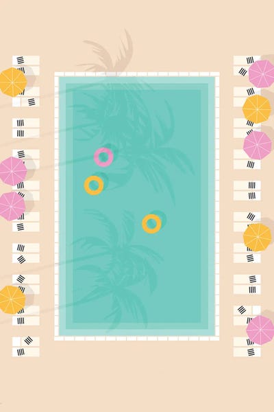 Daydream Destinations: Palm Springs Pool Aerial by Lyman Creative Co.