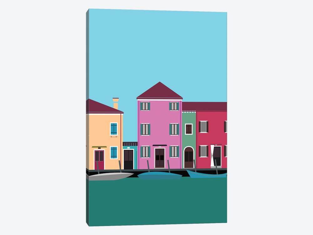 Colorful Burano, Italy by Lyman Creative Co. 1-piece Canvas Art Print