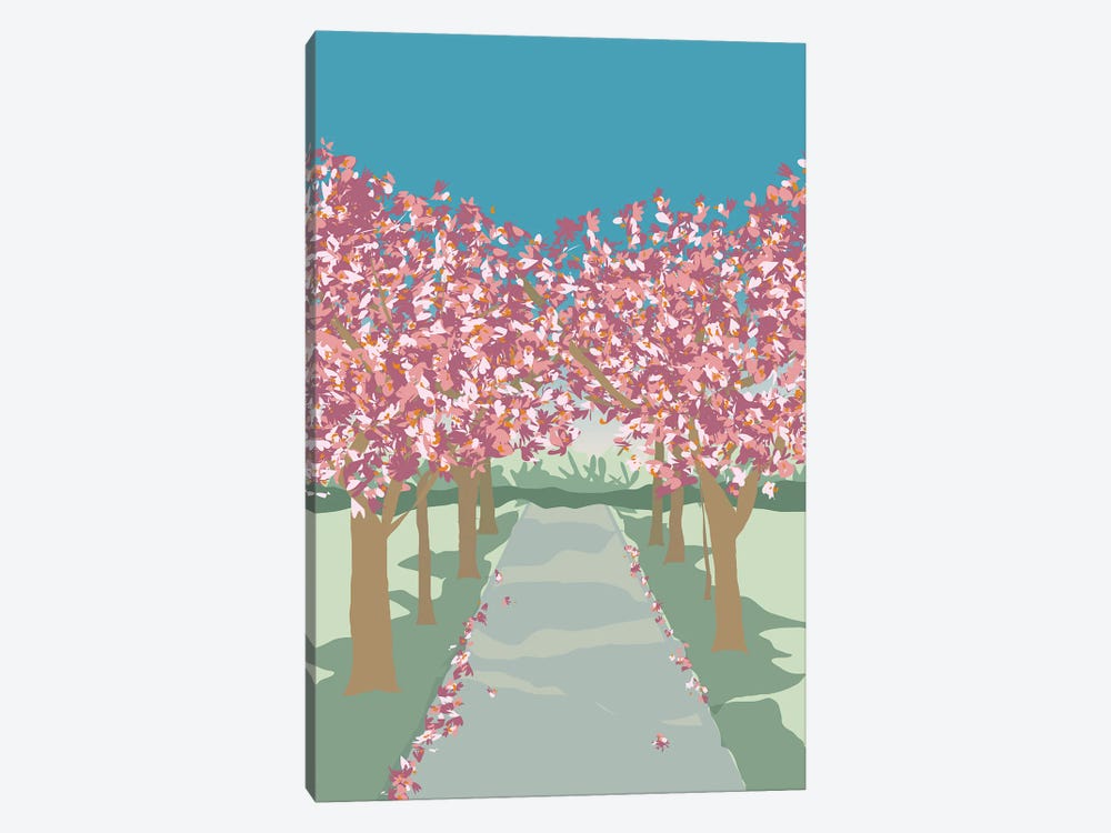 Cherry Blossoms In Battersea Park, London by Lyman Creative Co. 1-piece Canvas Art