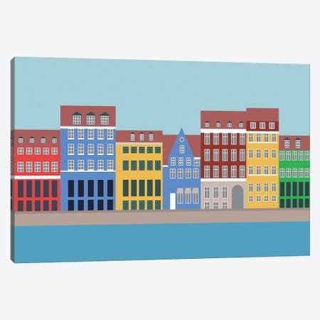 Nyhavn, Copenhagen, Denmark North Canvas Print #ELY41} by Lyman Creative Co. Canvas Art