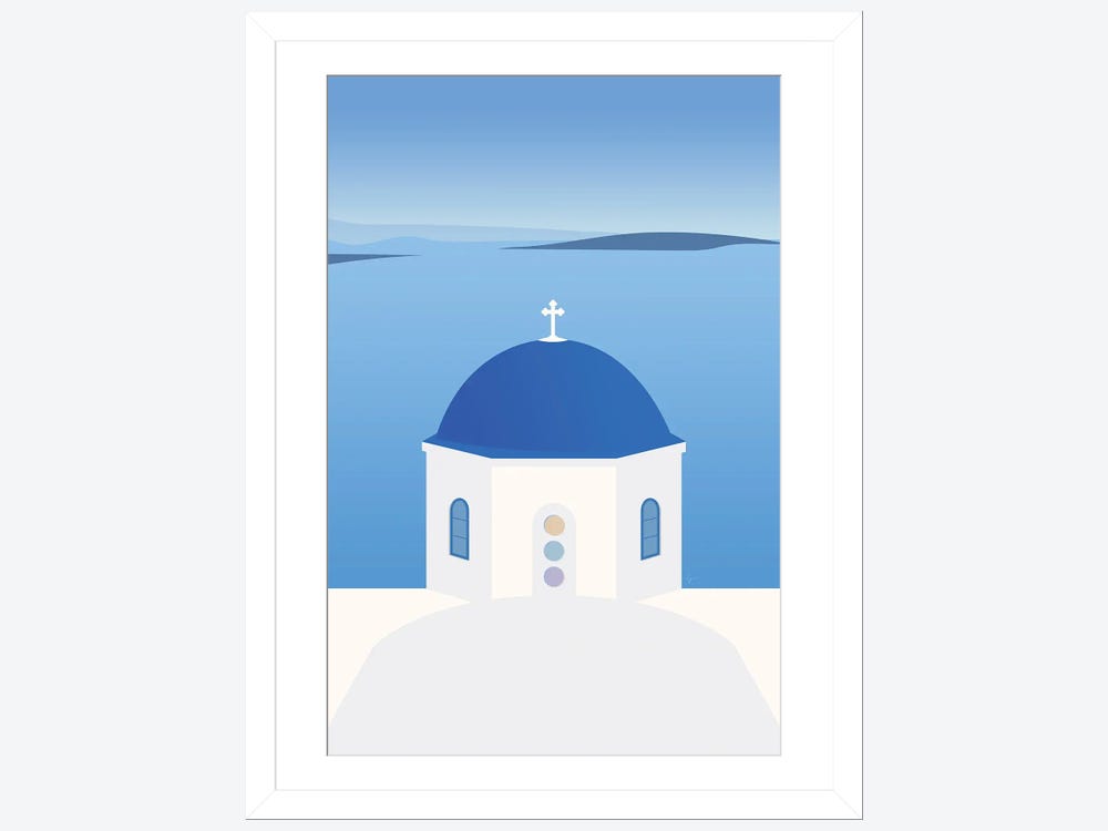 Church of San Antonio the Unsung, Santorini, Greece - 16 x 20 Canvas –  Laura Byrnes Design