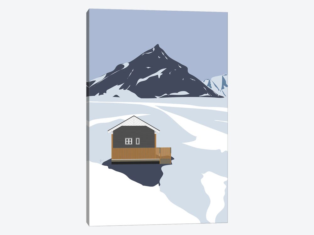 Iceland, Cabin In The Snow by Lyman Creative Co. 1-piece Canvas Art