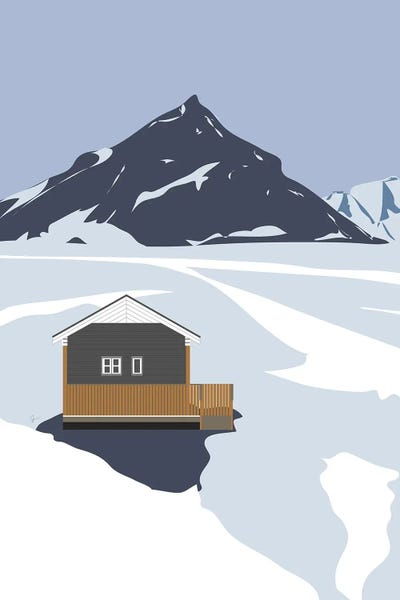 Iceland: Iceland, Cabin In The Snow by Lyman Creative Co.