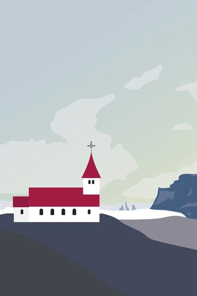 Vik, Iceland Church by Lyman Creative Co. multi panel art