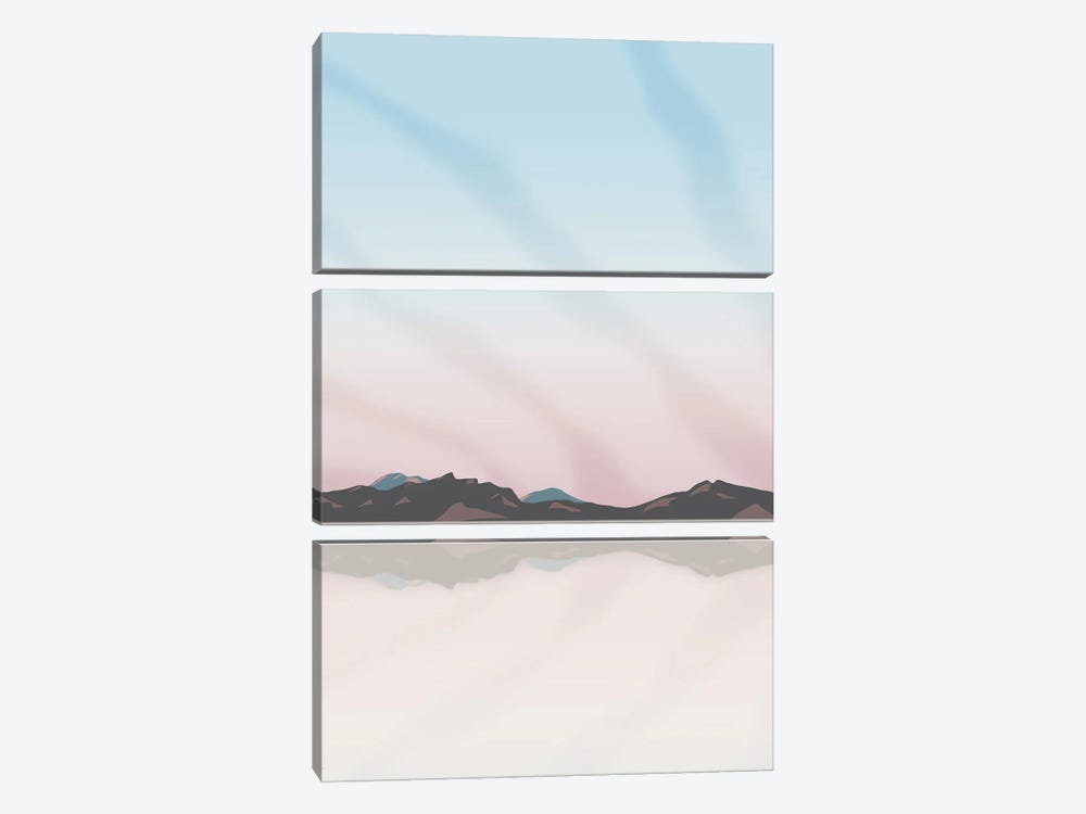 Sunset On The Salt Flats, Utah by Lyman Creative Co. 3-piece Canvas Art Print