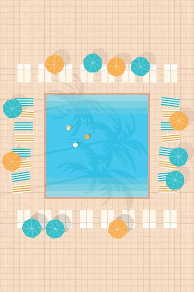 Palm Springs: Palm Springs Square Pool Aerial by Lyman Creative Co.