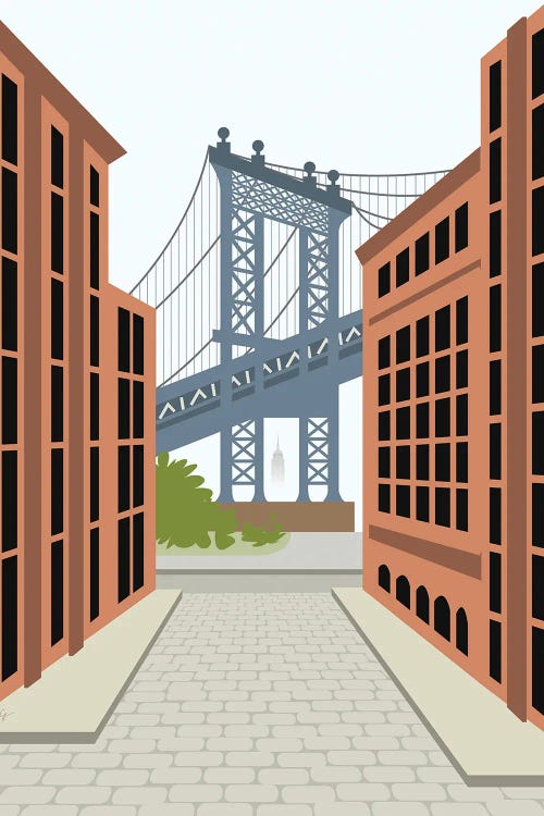 Manhattan Bridge, DUMBO, Downtown Brooklyn, NYC by Lyman Creative Co. wall art