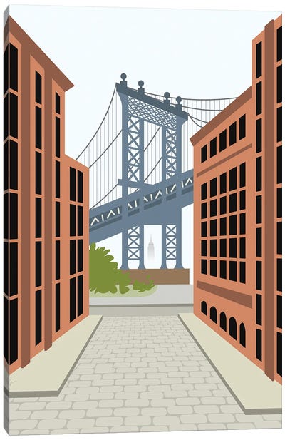 Manhattan Bridge, DUMBO, Downtown Brooklyn, NYC Canvas Art Print - Lyman Creative Co
