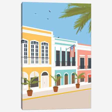 Old San Juan, Puerto Rico Canvas Print #ELY61} by Lyman Creative Co. Canvas Art