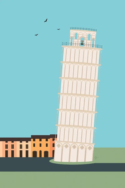 Leaning Tower Of Pisa, Italy by Lyman Creative Co. framed wall art