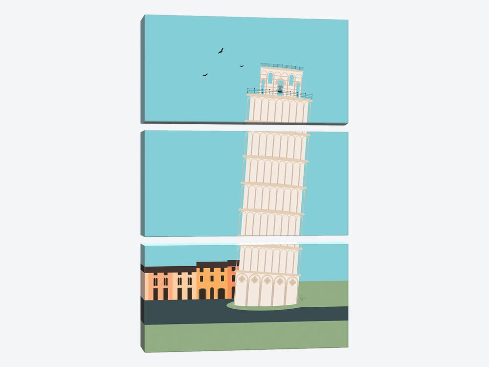 Leaning Tower Of Pisa, Italy by Lyman Creative Co. 3-piece Canvas Art