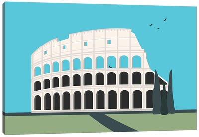 Colosseum, Rome, Italy Canvas Art Print - Ancient Ruins Art