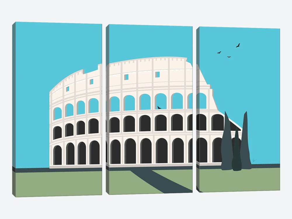 Colosseum, Rome, Italy by Lyman Creative Co. 3-piece Canvas Wall Art