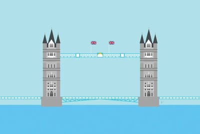 London, England | Tower Bridge by Lyman Creative Co. metal wall art